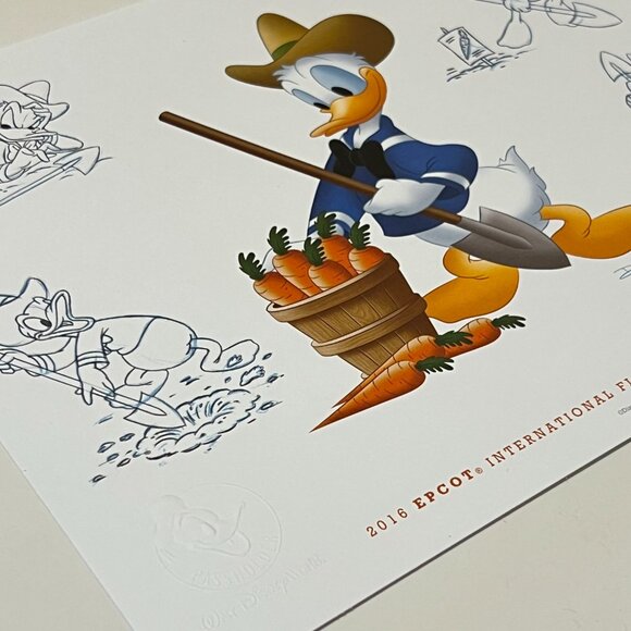 Walt Disney World Epcot Flower & Garden Festival Print Set Mickey Goofy Donald - Picture 3 of 7